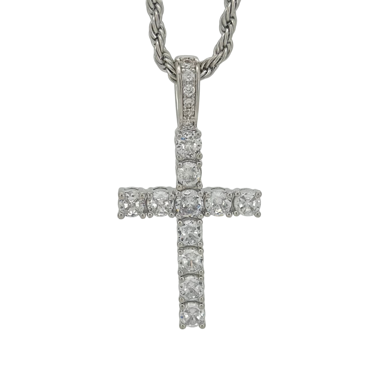 PLNDSKI Cross Gem Necklace V2.0 - Silver