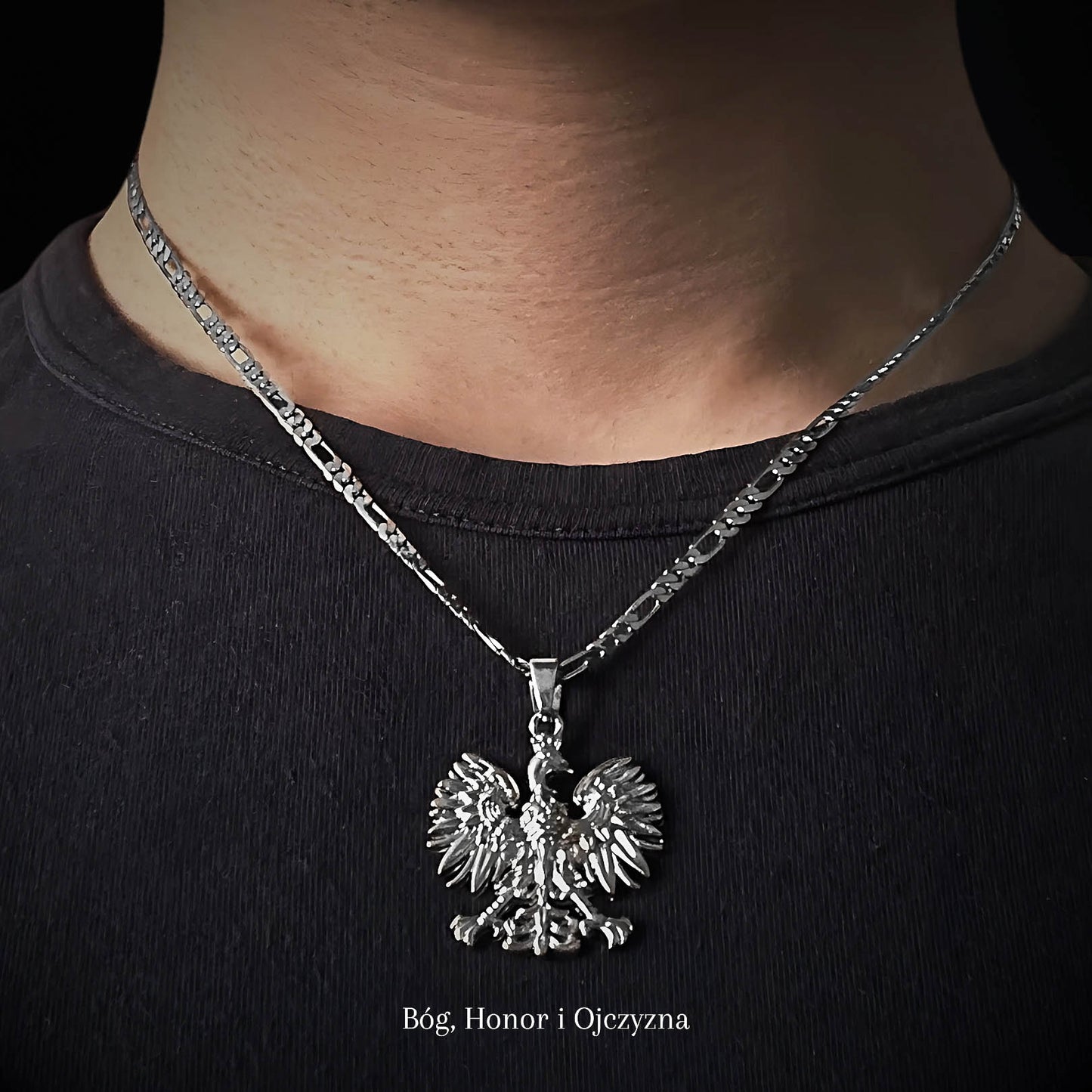 PLNDSKI Eagle Pendant Necklace - Silver