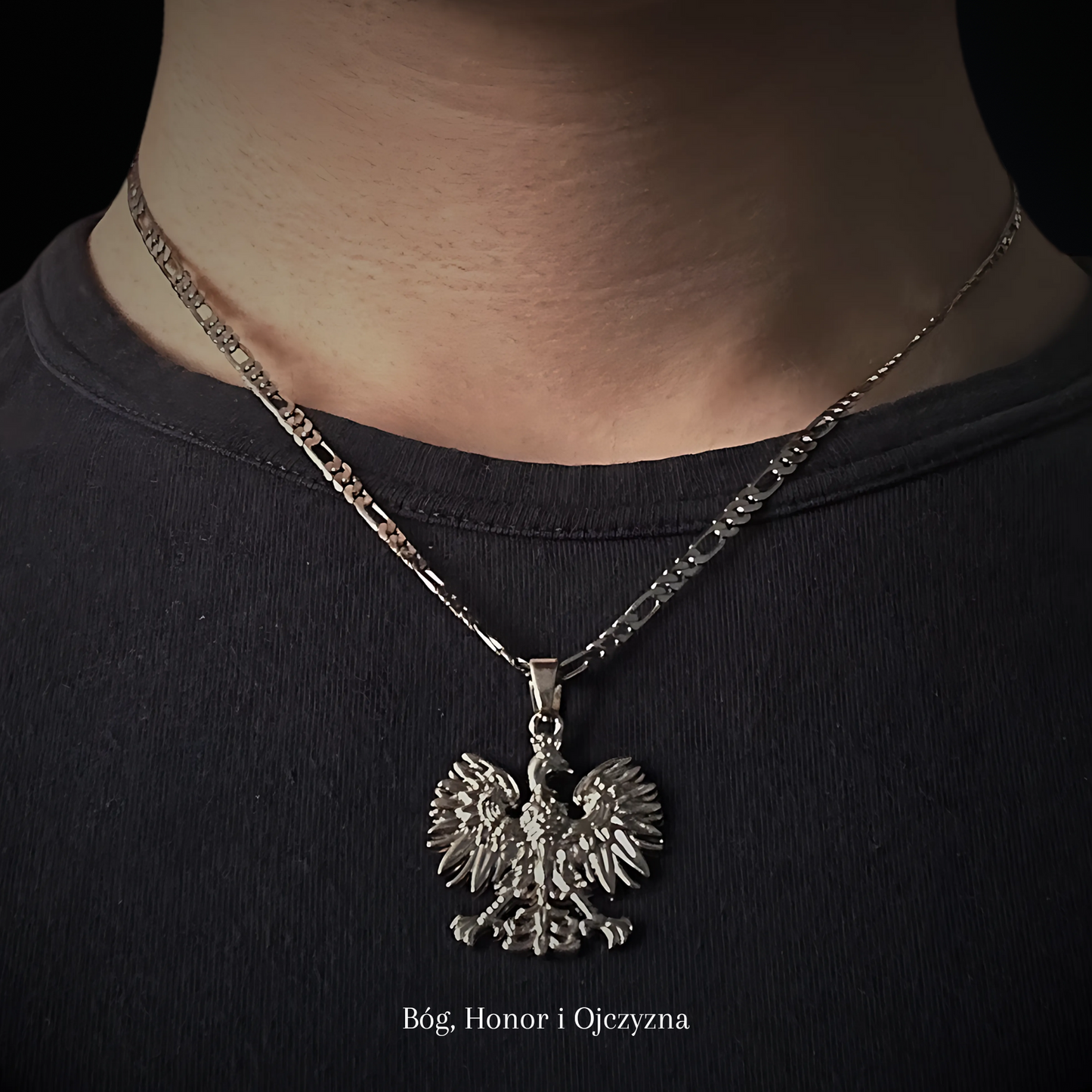 PLNDSKI Eagle Pendant Necklace - Silver