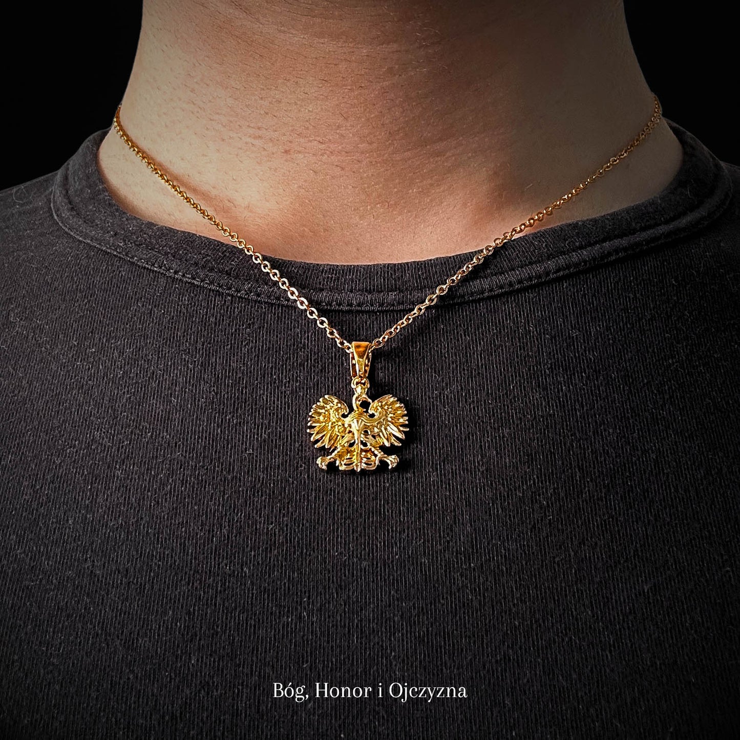 PLNDSKI Mini Eagle Pendant Necklace - Gold