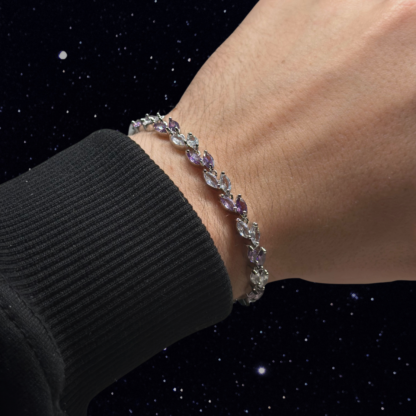 PLNDSKI Crystal Leaf - Silver/Purple