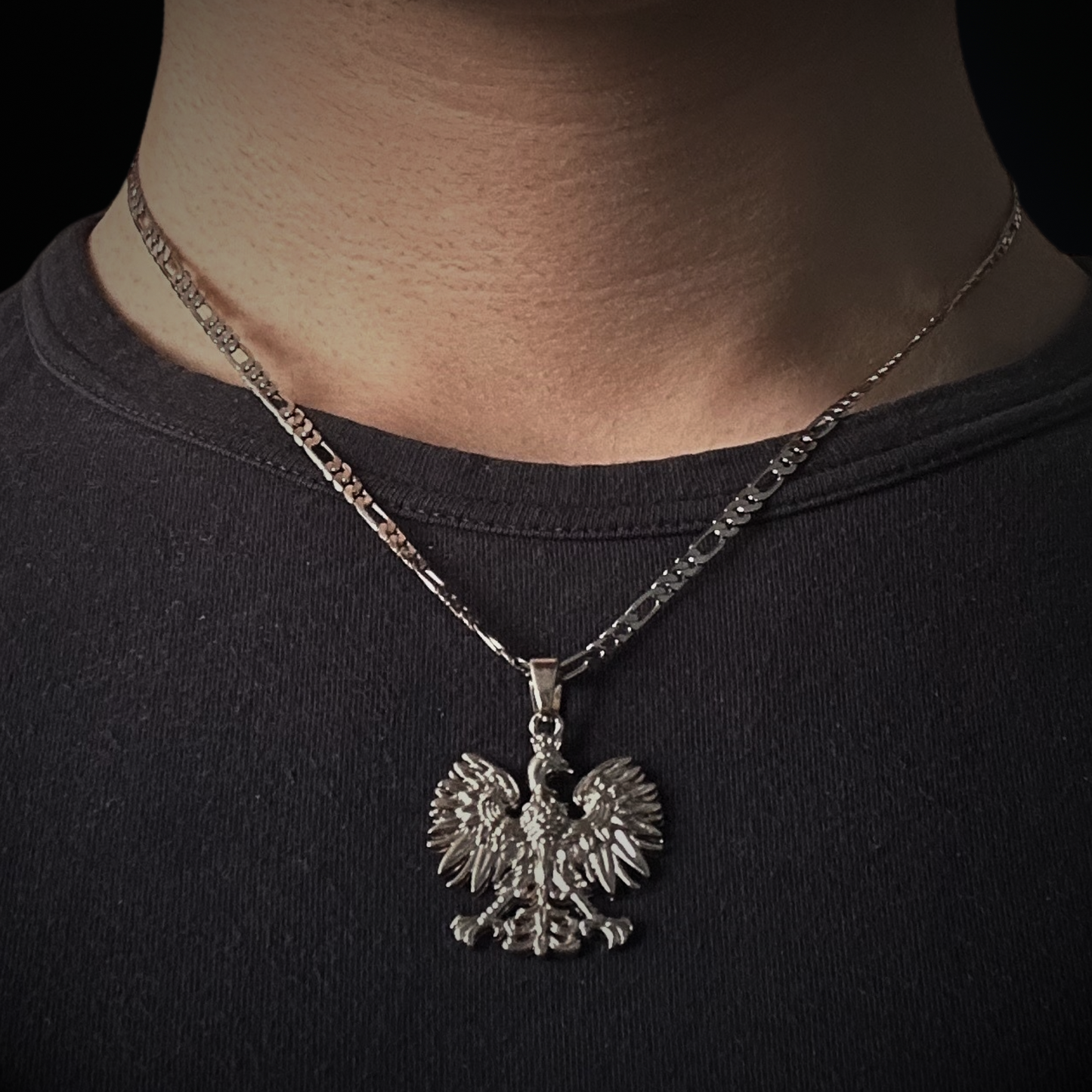 PLNDSKI Eagle Pendant Necklace - Silver