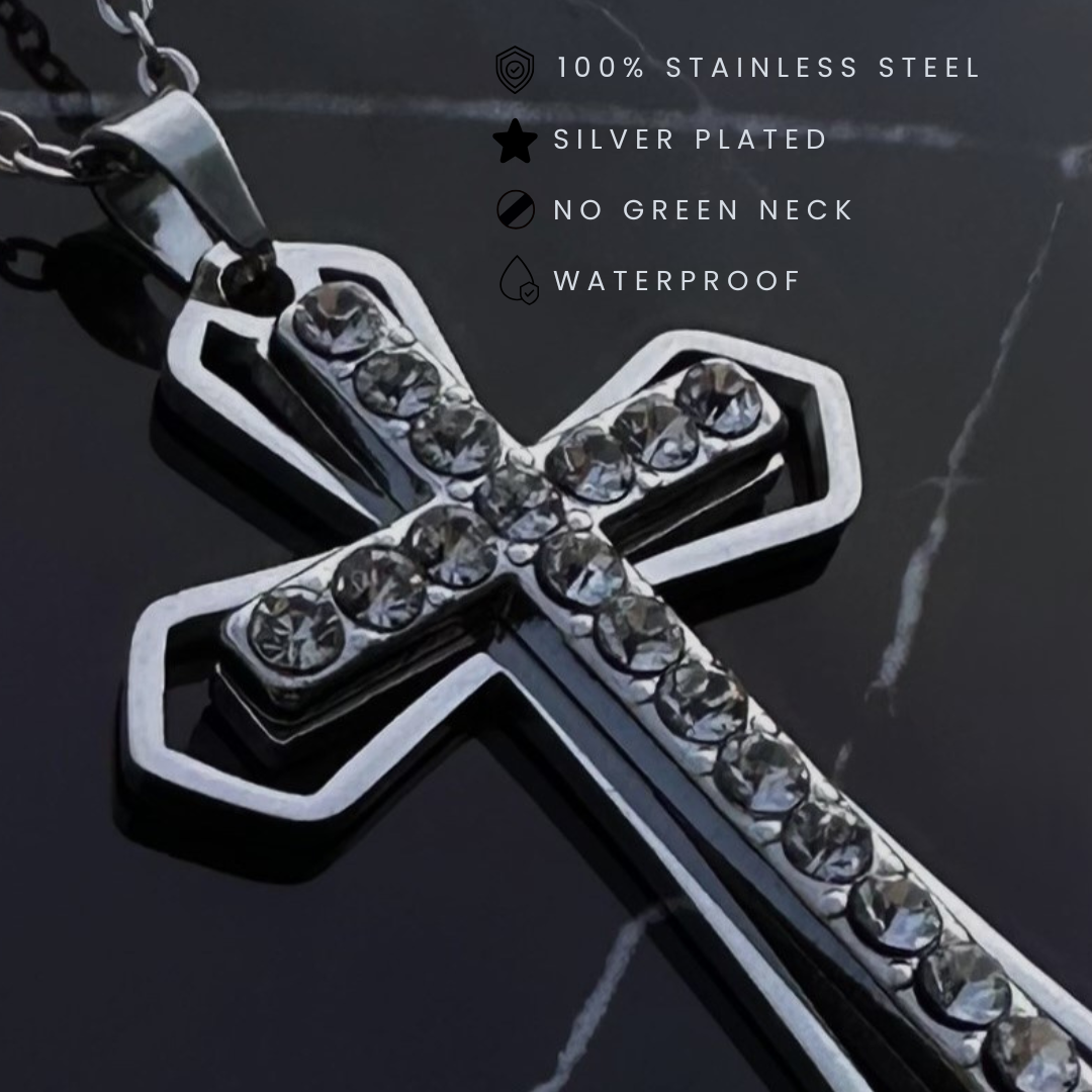 PLNDSKI Cross Necklace - Silver