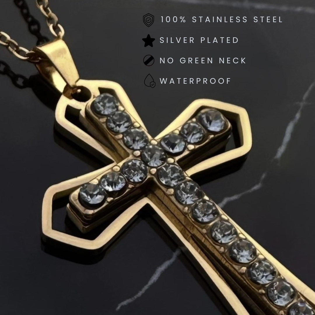 PLNDSKI Cross Necklace - Gold