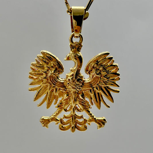 Poland Eagle Pendant Necklace - Gold