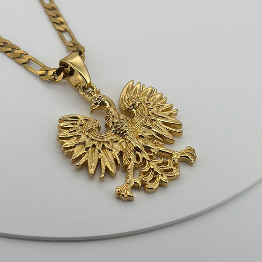 PLNDSKI Eagle Pendant Necklace - Gold