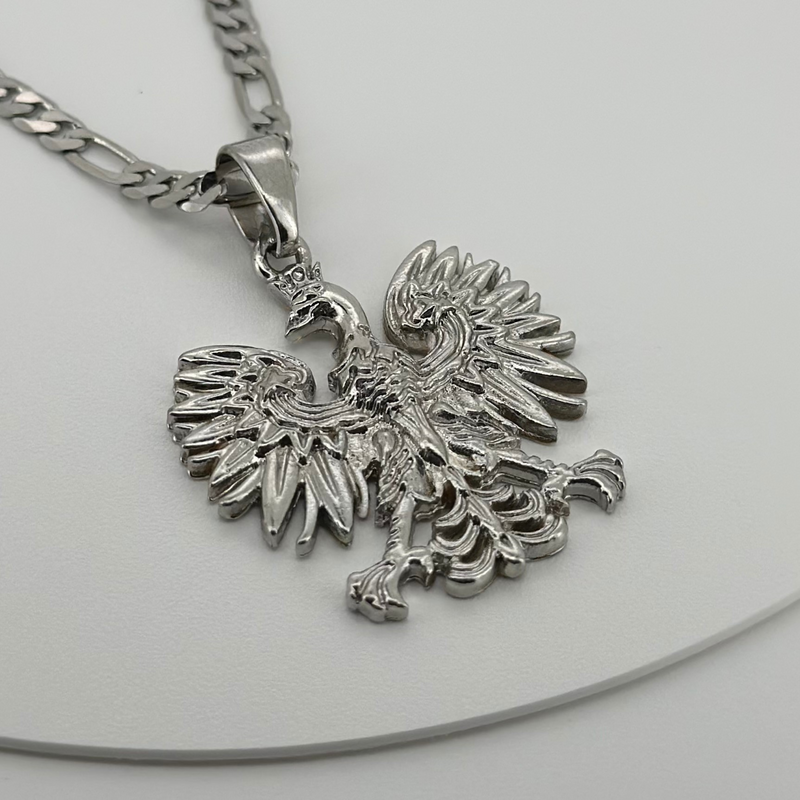 PLNDSKI Eagle Pendant Necklace - Silver