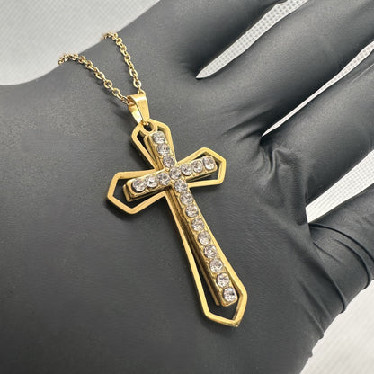 PLNDSKI Cross Necklace - Gold