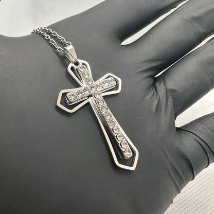 PLNDSKI Cross Necklace - Silver