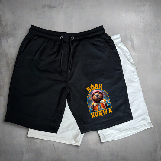 Beer Bober Shorts - Black/White