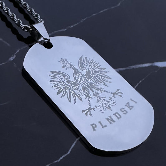 PLNDSKI Eagle Engraved Necklace - Silver